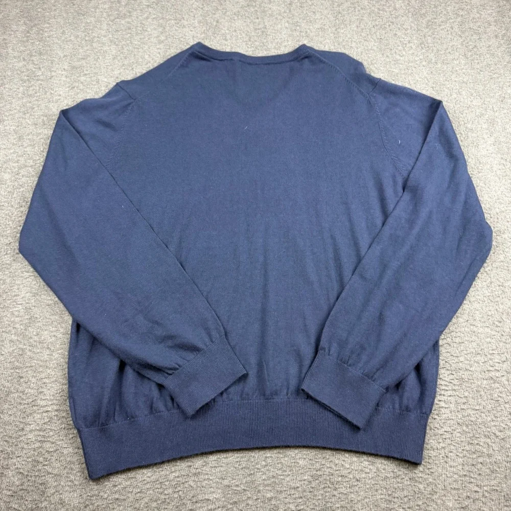 IZOD Fieldhouse Sweater Men's XXL V-Neck Pullover‎ Blue Peacoat 45FS692403 NWT